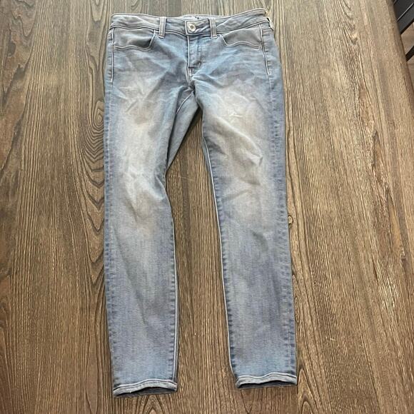 American Eagle Jegging Jeans Mid Rise Super Stretch Denim Light Wash Blue Size 6 - Picture 1 of 12